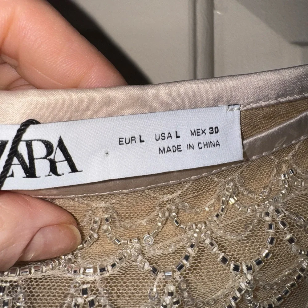 Zara Dress Gold Sequin Skirt, size Large, NWT - Picture 11 of 13